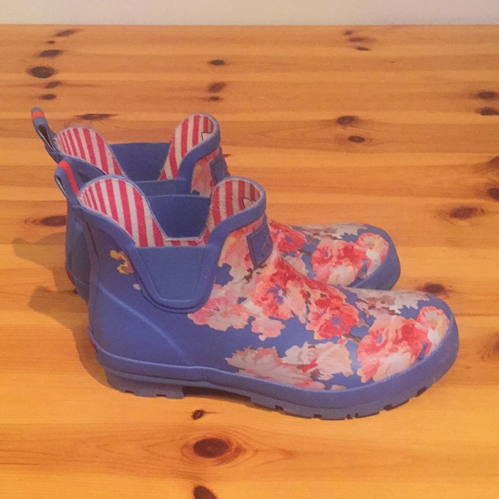Joules short rain boots size 10
